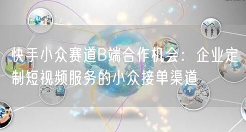 快手小众赛道B端合作机会：企业定制短视频服务的小众接单渠道