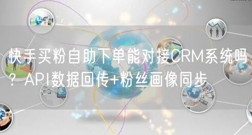 快手买粉自助下单能对接CRM系统吗？API数据回传+粉丝画像同步