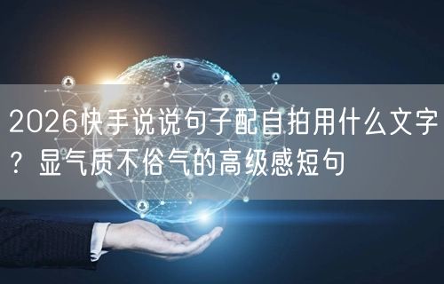 2026快手说说句子配自拍用什么文字？显气质不俗气的高级感短句