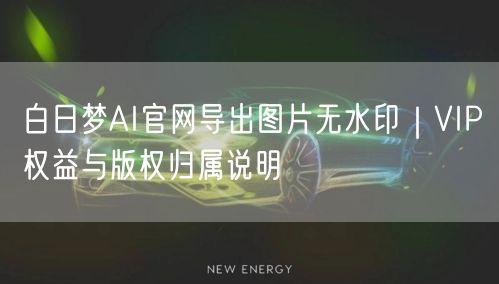 白日梦AI官网导出图片无水印｜VIP权益与版权归属说明