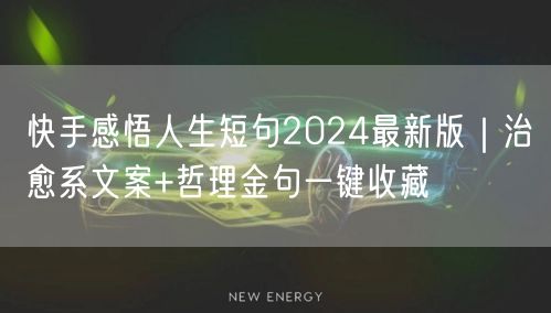 快手感悟人生短句2024最新版｜治愈系文案+哲理金句一键收藏