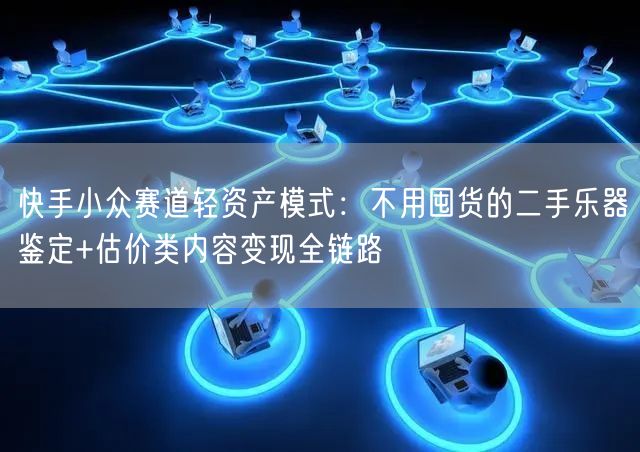 快手小众赛道轻资产模式：不用囤货的二手乐器鉴定+估价类内容变现全链路