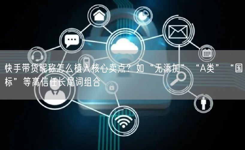 快手带货昵称怎么植入核心卖点？如“无添加”“A类”“国标”等高信任长尾词组合